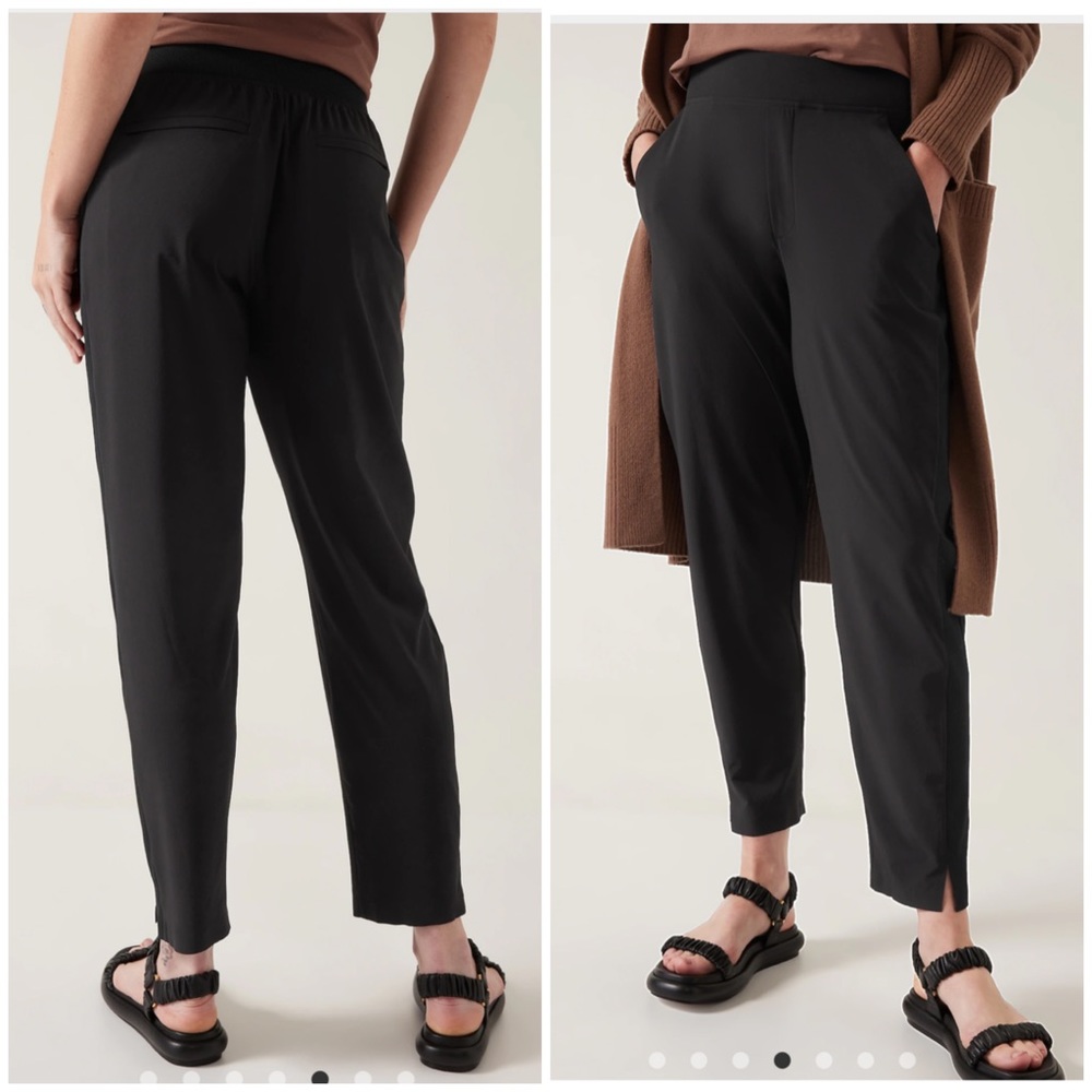 Athleta Brooklyn joggers pants black 12 travel stretch